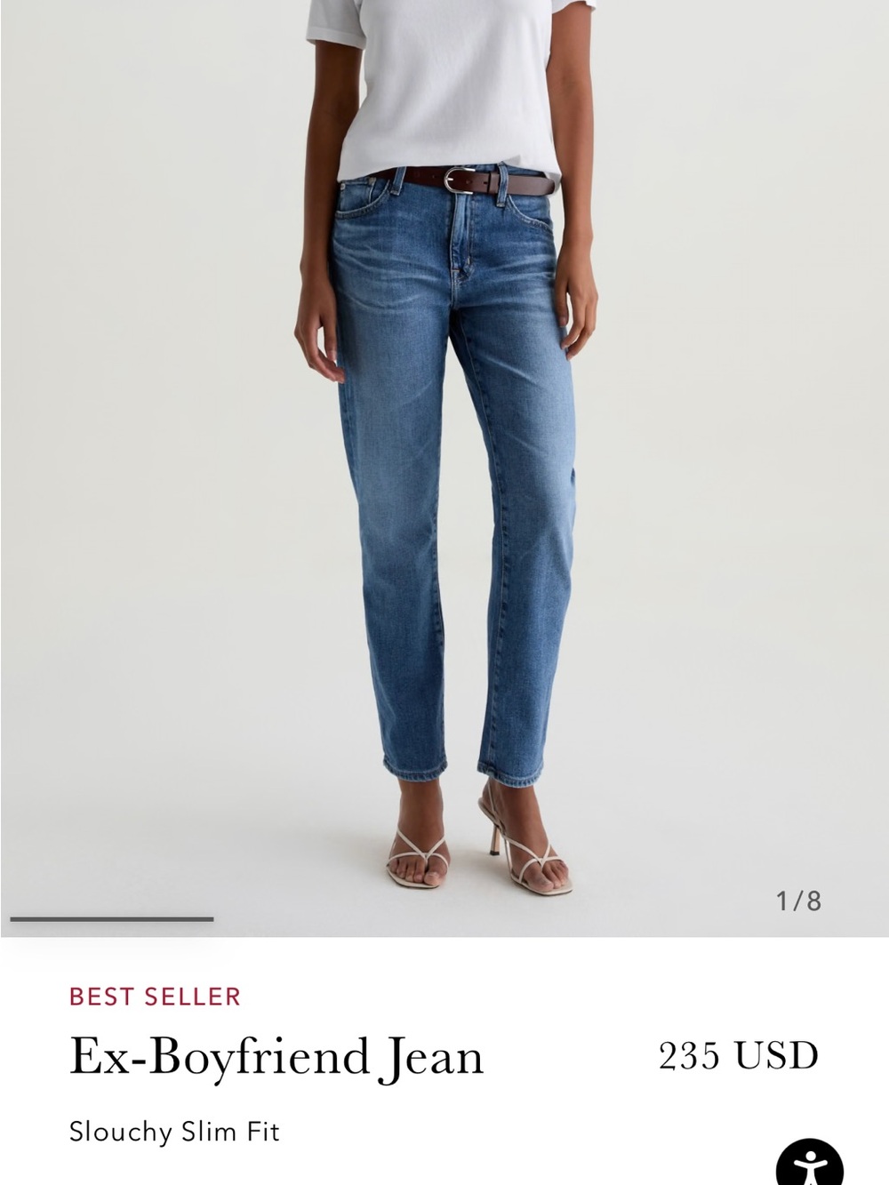Ex-Boyfriend Jean in Medium Blue Denim